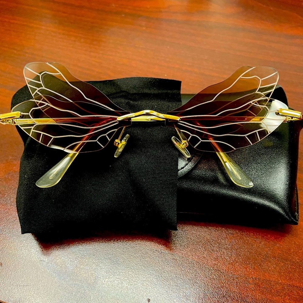 Brown butterfly shein sunglasses